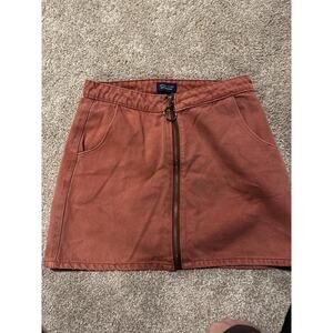 Rust denim skirt